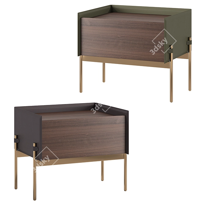 Luxury Aston Martin Bedside Table 3D model image 2