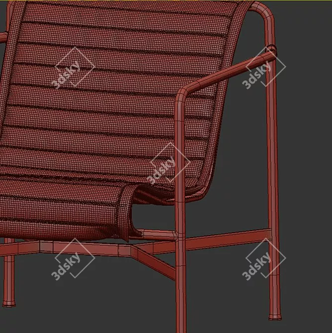 Modern Hay Palissade Lounge Set 3D model image 5