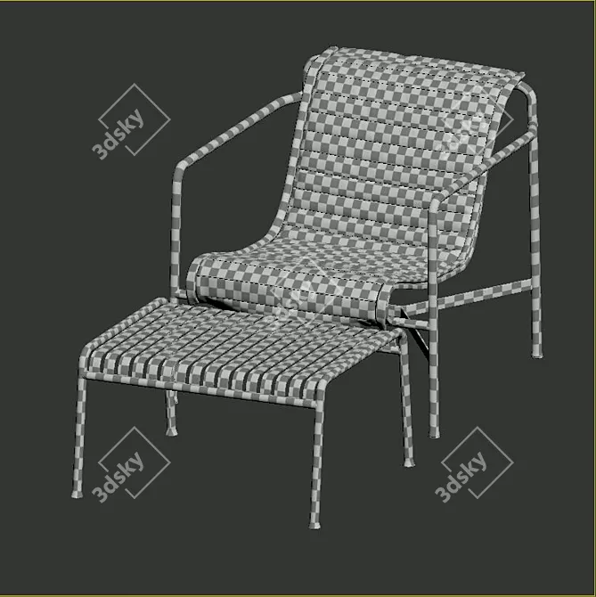 Modern Hay Palissade Lounge Set 3D model image 7