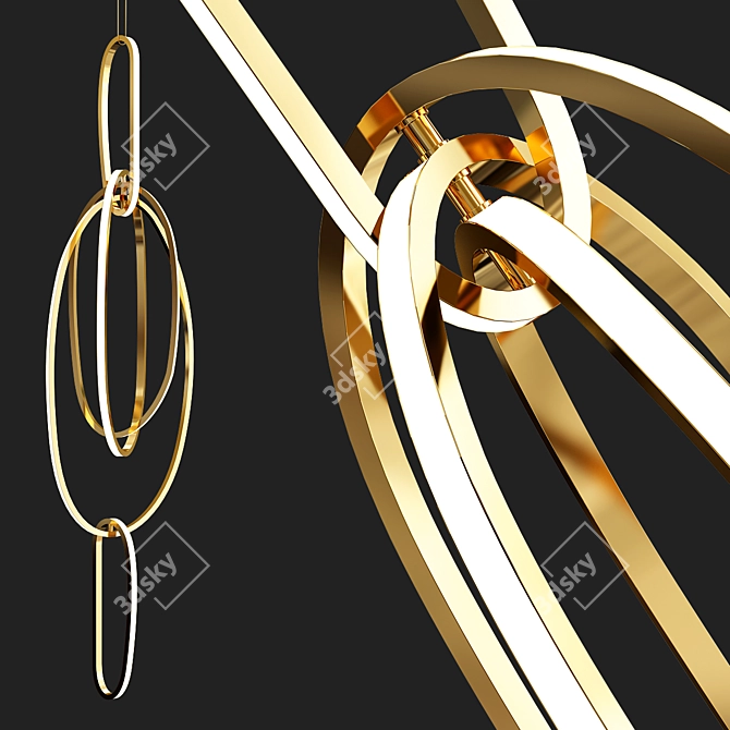 Elegance Illuminated: OTEA Chandelier 3D model image 2