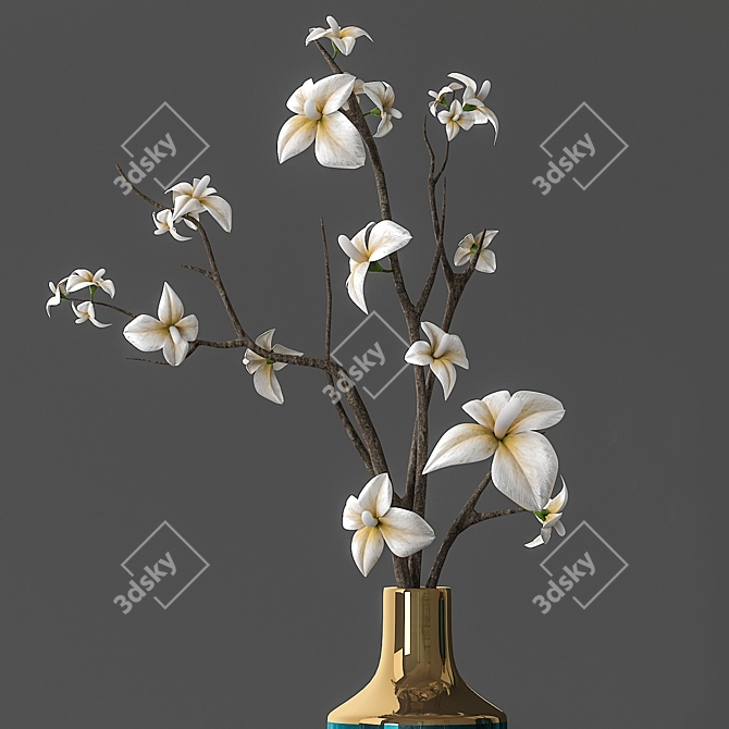 Elegant Home Decor Set 3D model image 4