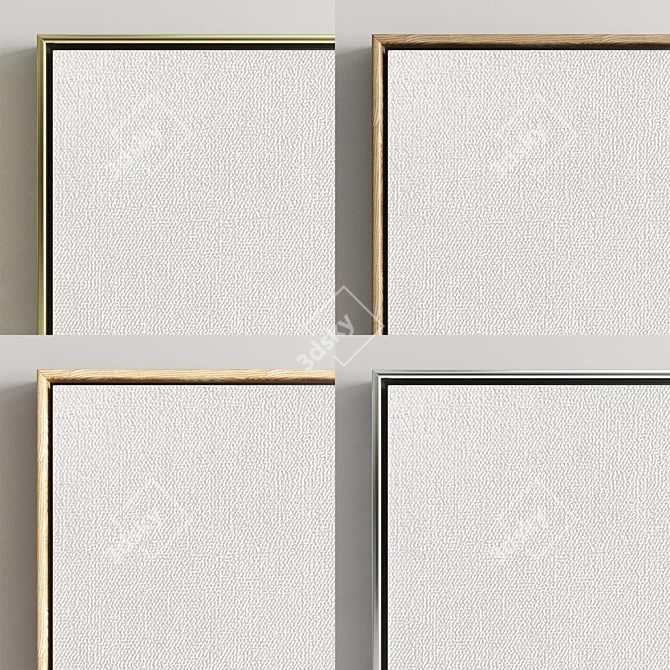  Modern Abstract Frame Set - 2 Designs, 5 Materials 3D model image 7