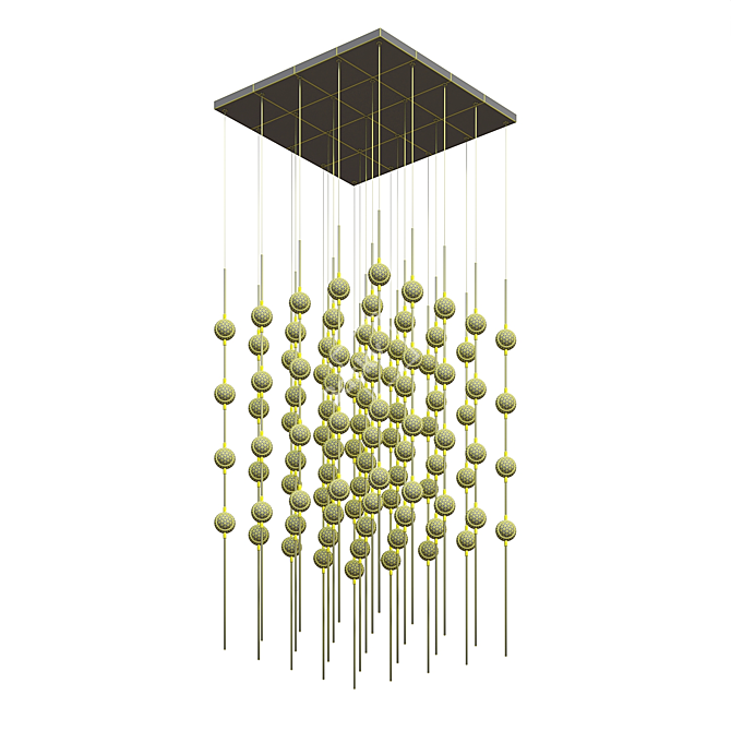 Cosmic Cube LED Pendant 3D model image 4