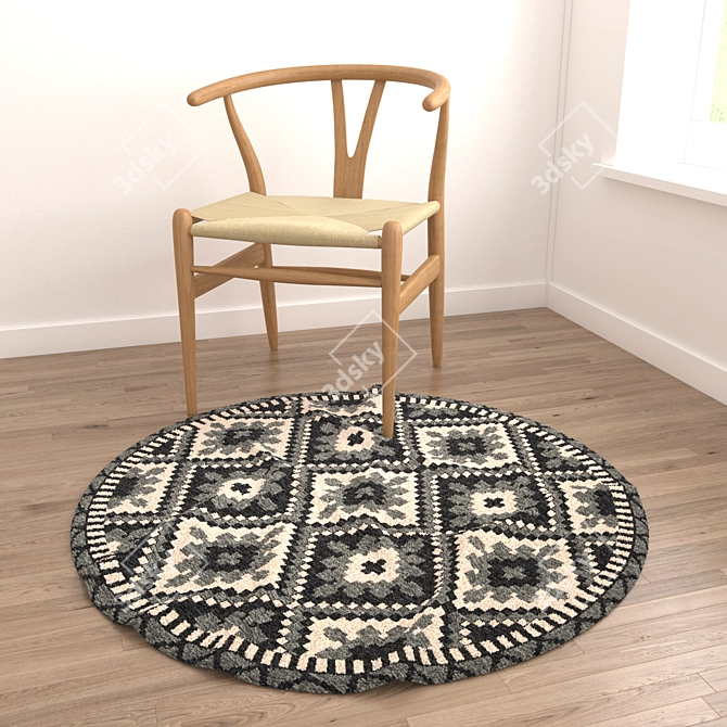 Versatile Rug Set: 8 Designs incl. VRayFur & Displacement Mods 3D model image 3