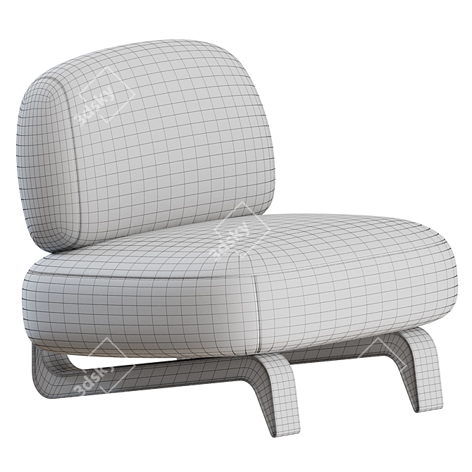 Luxury Vao Armchair: Paolo Castelli 3D model image 3