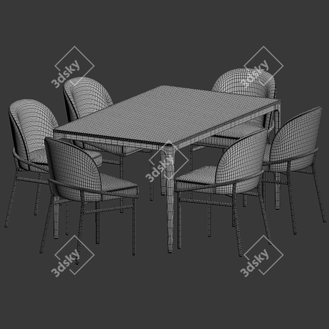 Elegant Dining Set for Any Space 3D model image 2