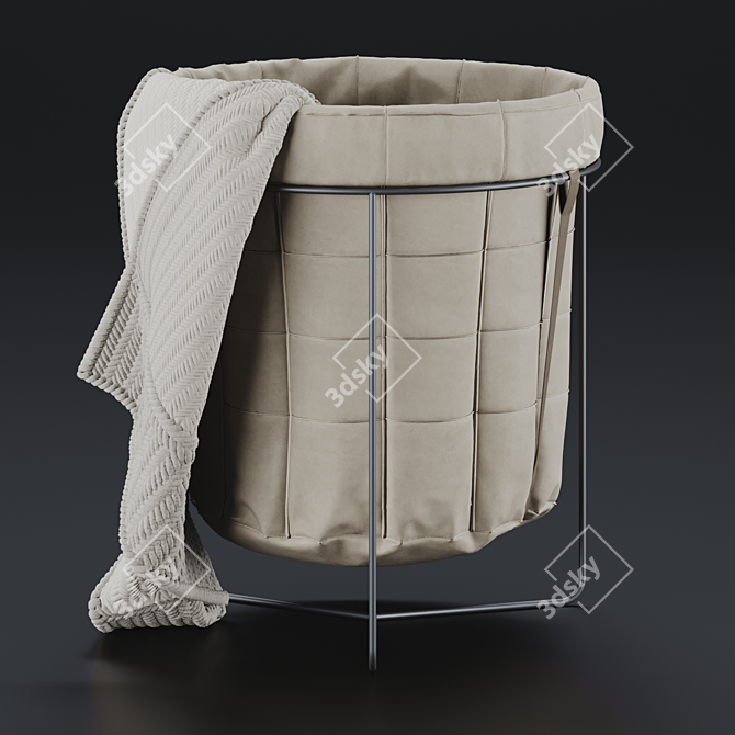 Foldable Laundry Basket 3D model image 2