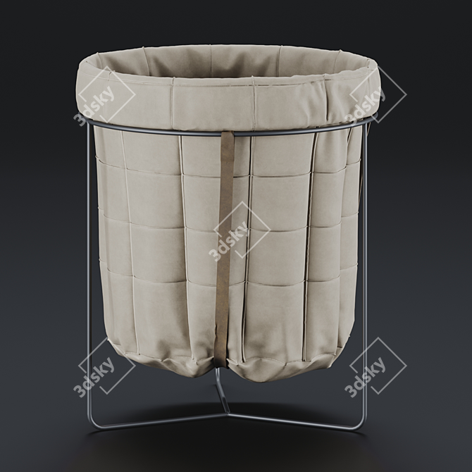 Foldable Laundry Basket 3D model image 3