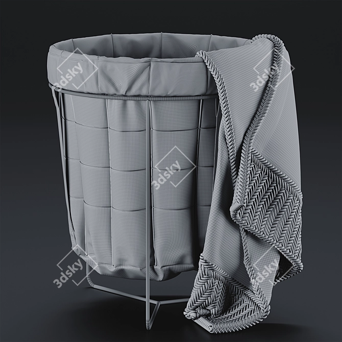 Foldable Laundry Basket 3D model image 4