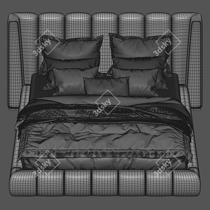 Luxury ANNIBALE Neiva Bed - Italian Elegance for Your Bedroom 3D model image 15