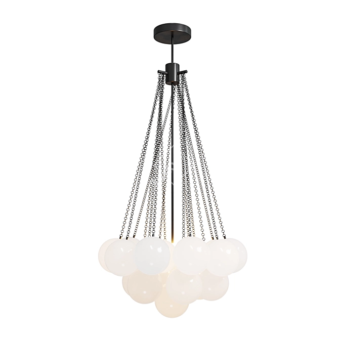 Klou Chandelier by Romatti, Black 3D model image 1