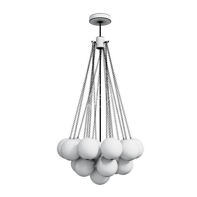 Klou Chandelier by Romatti, Black 3D model image 2