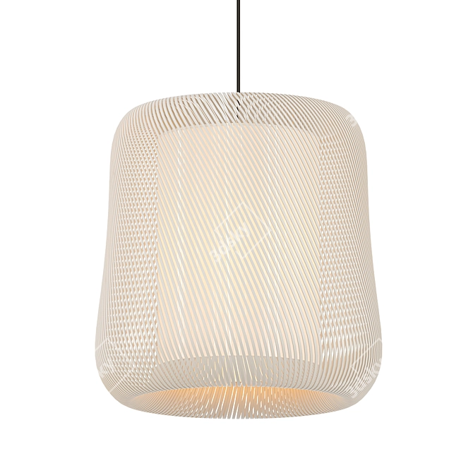 Elegant Penny Pendant Lamp Shade 3D model image 1