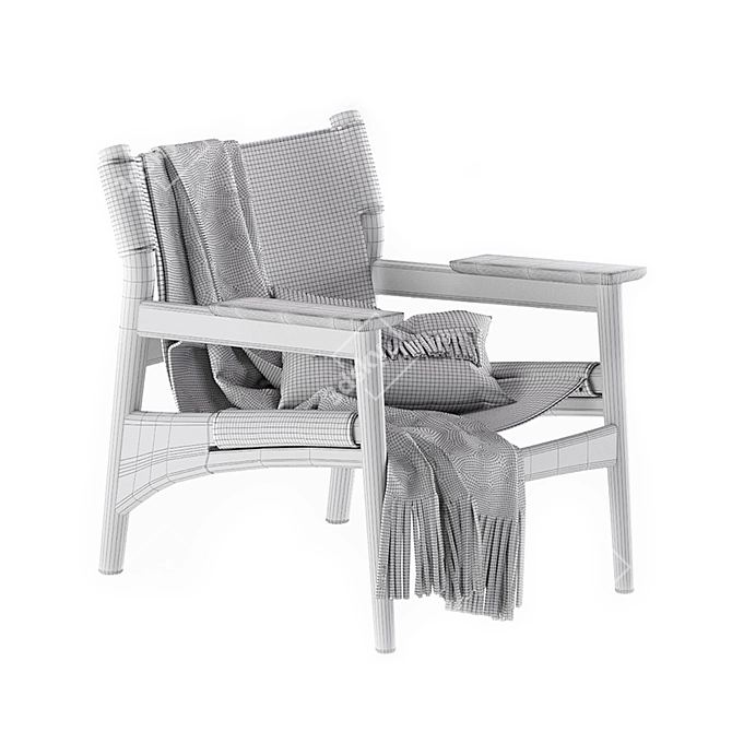 Modern Tessa Armchair: Sleek & Versatile 3D model image 6