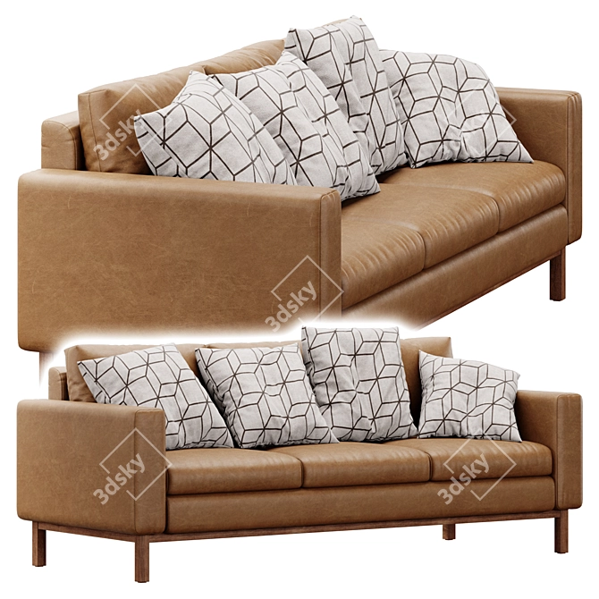 Clayton 2100mm Square Arm Sofa 3D model image 3