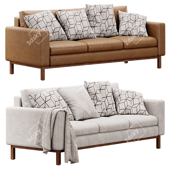 Clayton 2100mm Square Arm Sofa 3D model image 5