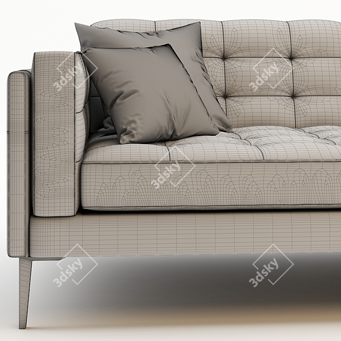 Contemporary Leather Sofa 3D model image 5