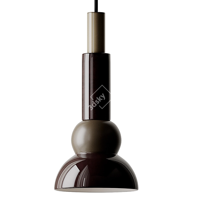 Sleek Serax Porcelain Pendant Lights 3D model image 3