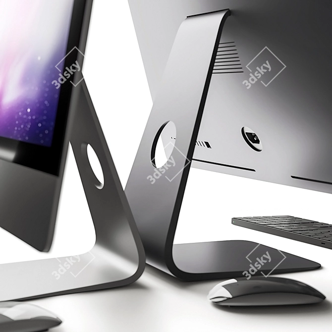 Apple iMac 2020: Versatile Screen Positioning Controller 3D model image 2
