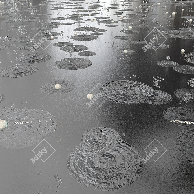 Animated Rain with Hail - Adjustable and Realistic 3D model image 1