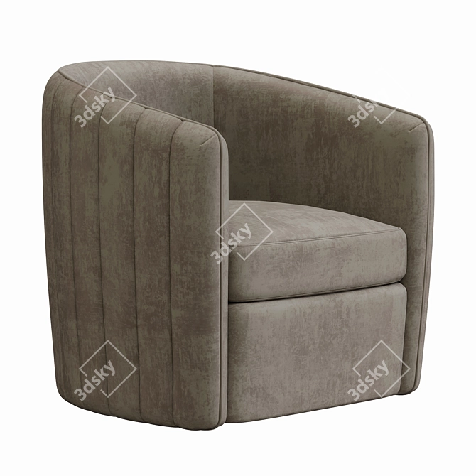 Aria Swivel Chair: Modern Elegance for Ultimate Comfort 3D model image 3