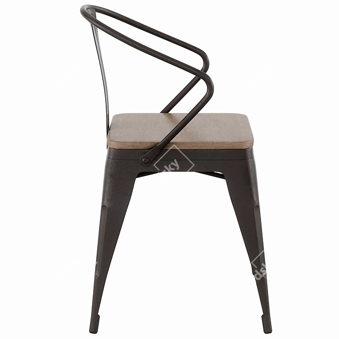 Rustic Workshop Armchair 3D model image 2