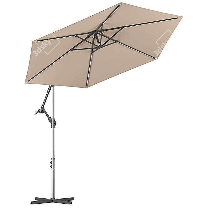 Illuminated Parasol: LED Lights for Outdoor Ambiance 3D model image 2