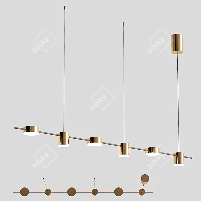 Sleek Light Stick for Modern Spaces 3D model image 1