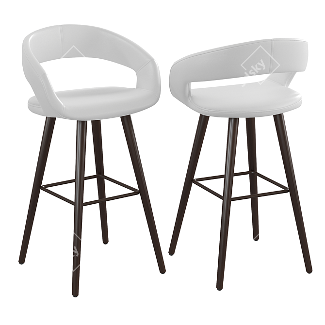 Brynn 29" Barstool: Modern and Stylish 3D model image 2