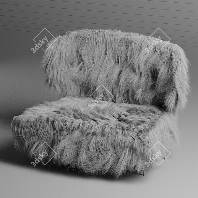 Luxury Midcentury Woolly Bella 3D model image 5