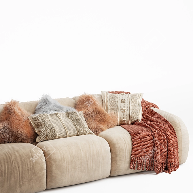 Elegant Busnelli PIUMOTTO Sofa 3D model image 4