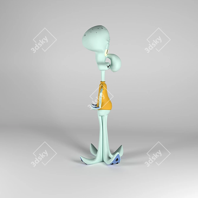 Squidward 3D Model: Corona Render 3D model image 2