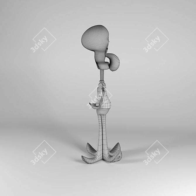 Squidward 3D Model: Corona Render 3D model image 6