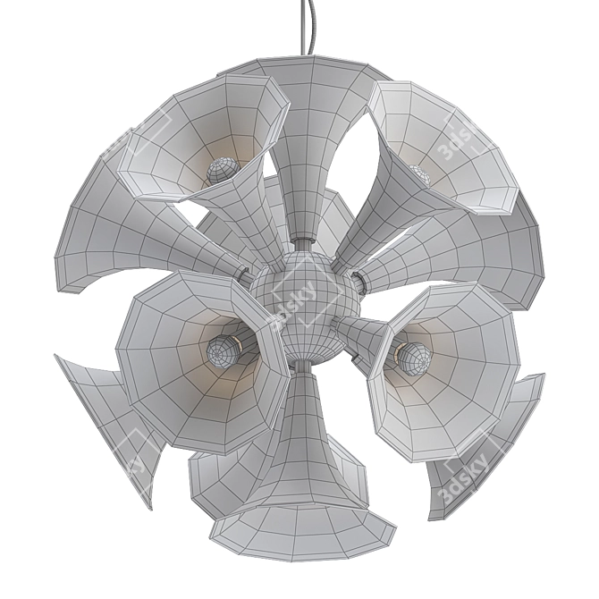 Botti Round Pendant Light 3D model image 2