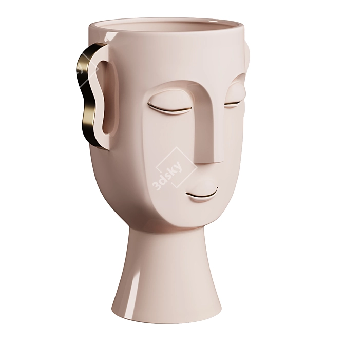 Elegant Face Vases - Set of 2 3D model image 3