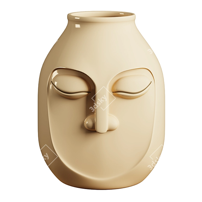 Elegant Face Vases - Set of 2 3D model image 5