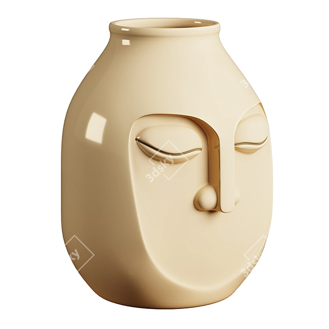 Elegant Face Vases - Set of 2 3D model image 6