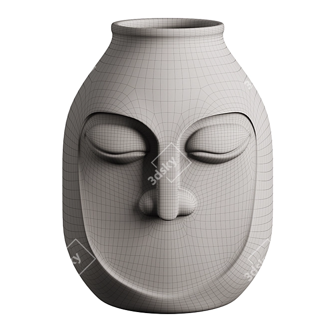 Elegant Face Vases - Set of 2 3D model image 7