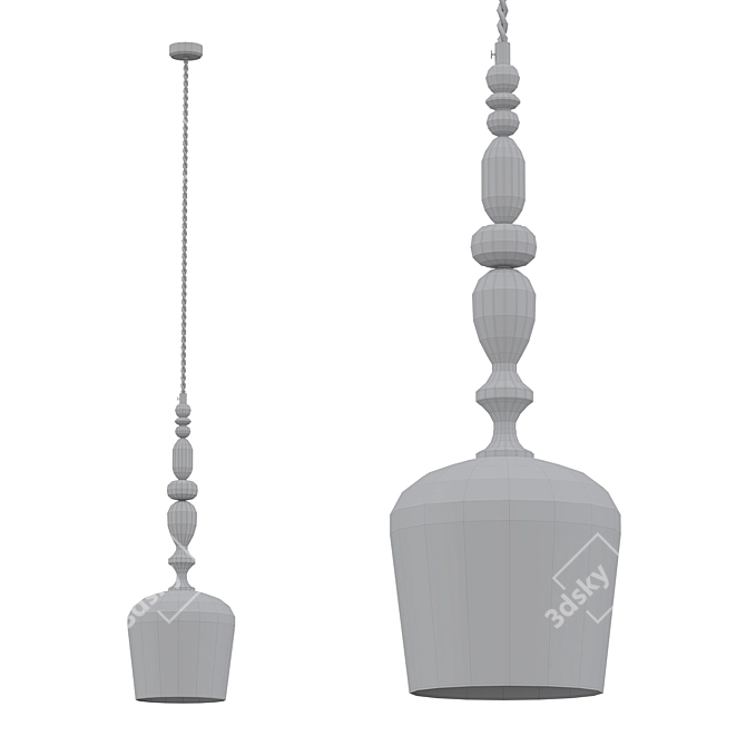 Elegant Standing Pendant Light 3D model image 2