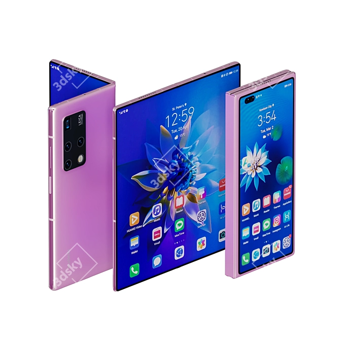 Ultimate Foldable Innovation: HUAWEI MateX2 3D model image 2