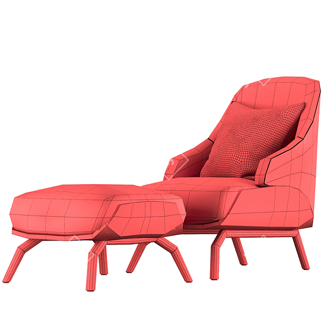 Elegant Brigid Armchair: Stylish 2015 Design 3D model image 2