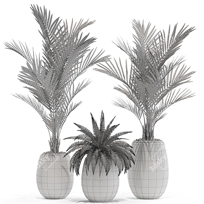 Lush Greenery Botanical Set 3D model image 4