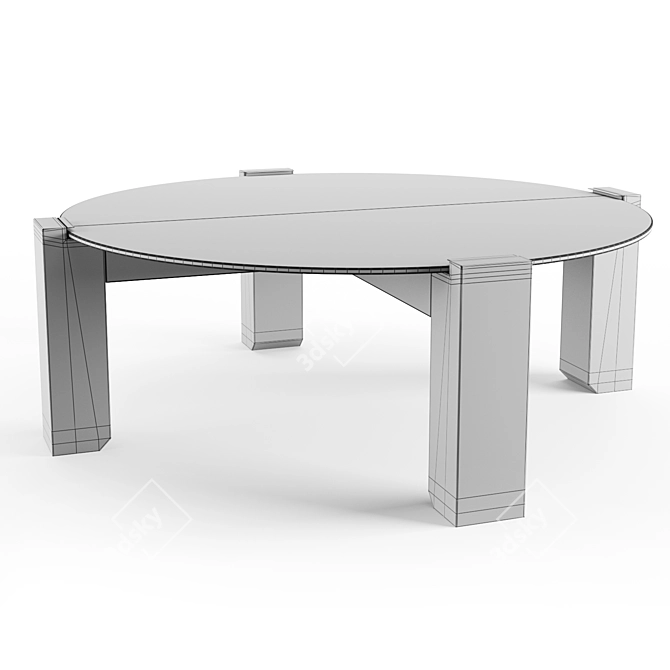 Contemporary Glass Coffee Table 3D model image 6