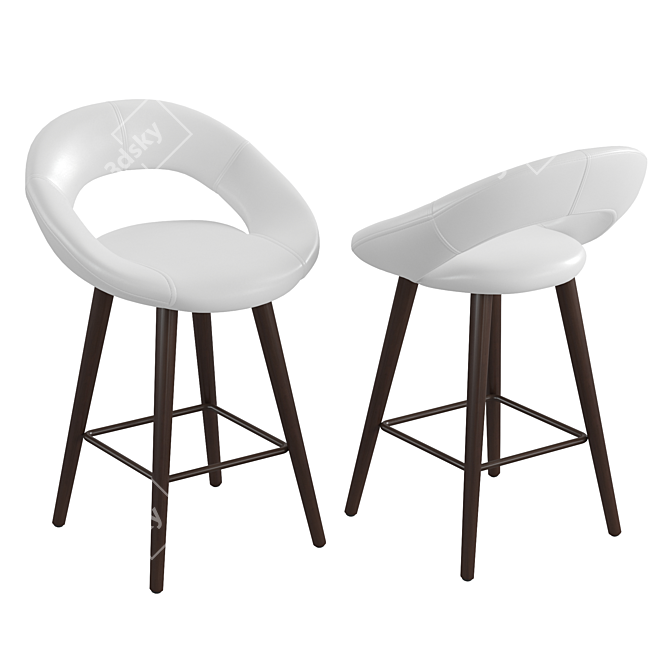 Modern Kelsey Barstool: 24" Height 3D model image 2