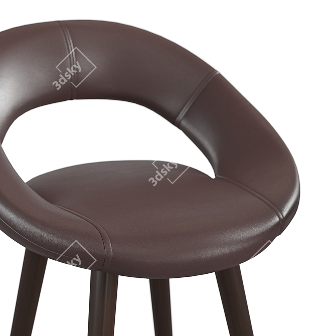 Modern Kelsey Barstool: 24" Height 3D model image 7