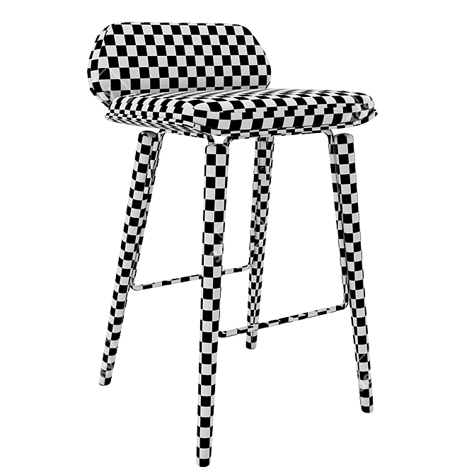 Elegant Praddy Broadway Bar Stool 3D model image 4