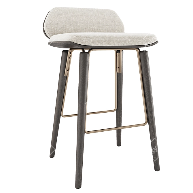 Elegant Praddy Broadway Bar Stool 3D model image 12