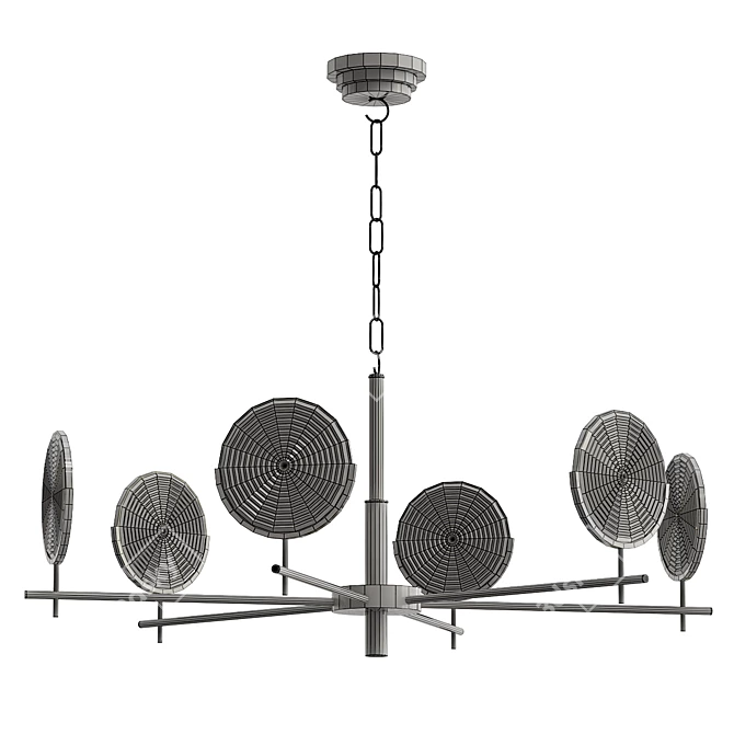 Elegant Mersi Chandelier 3D model image 2