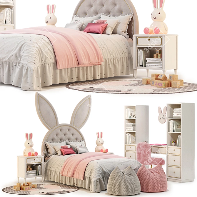 Sleek Circu Bed: High Quality Model 3D model image 1