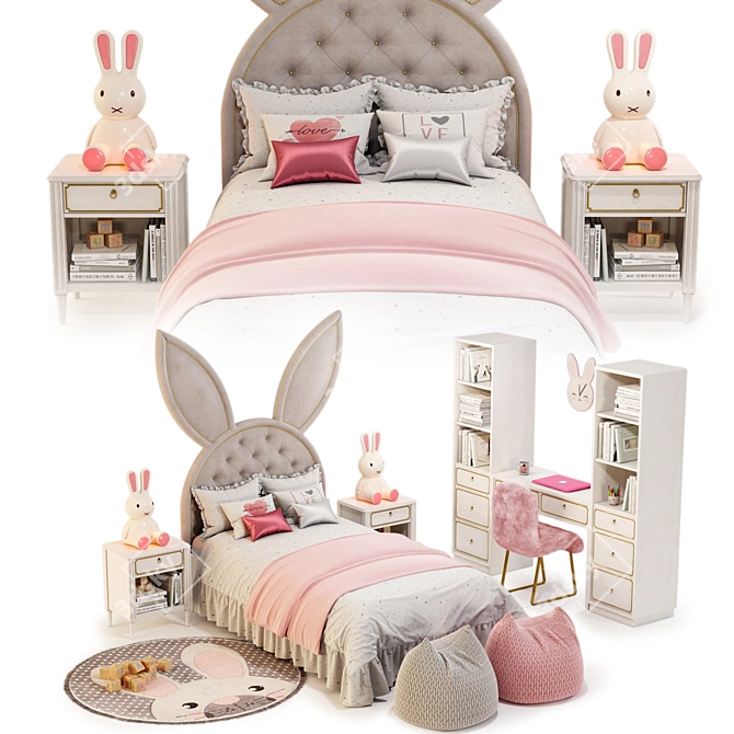Sleek Circu Bed: High Quality Model 3D model image 2